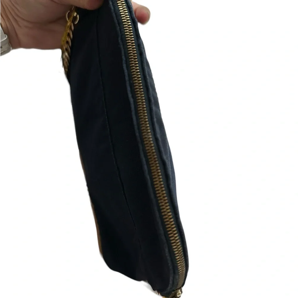 Authentic Hermes Bolide Cosmetic Pouch Navy Blue